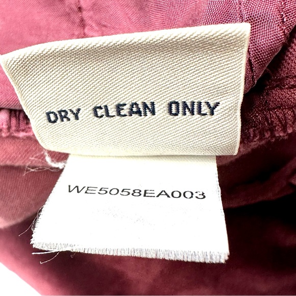 VINTAGE FACONNABLE | Deep Red Cranberry Velour Like Pants | Size 10 - Picture 12 of 13